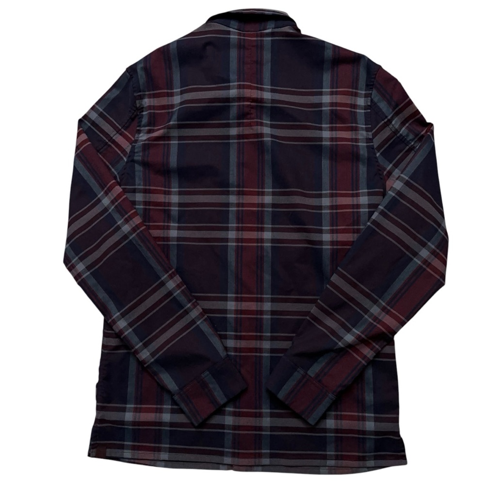 lululemon athletica Men's Navy and Burgundy Plaid Button-Down Shirt - Picture 2 of 5